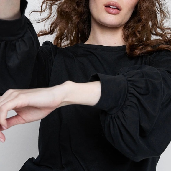 LUNYA Organic Pima Long Sleeve Tee black small - Picture 5 of 10